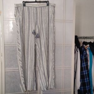 Jolt Linen Blend Casual Drawstring Pants